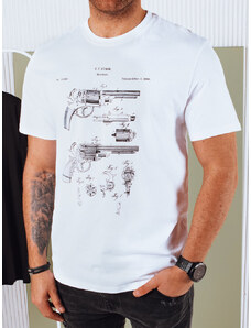 BASIC Fehér férfi póló mintával RX5429