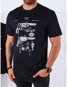 BASIC Sötétkék férfi póló mintával RX5431