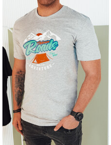 BASIC Szürke férfi póló mintával RX5401