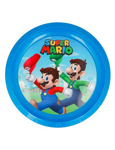 Super Mario műanyag tányér 20,3x23,1x2 cm Kék 400 ml