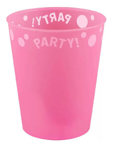 Party Rózsaszín micro műanyag pohár 250ml