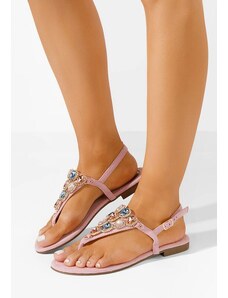 Zapatos Deena világos lila lapos talpú szandál