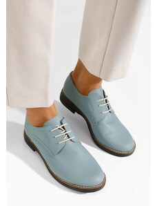 Zapatos Otivera v4 tengerészkék női bőr derby cipő