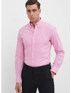 Polo Ralph Lauren ing férfi, legombolt galléros, rózsaszín, slim