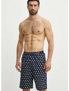 Tommy Hilfiger rövid pizsama sötétkék, férfi, mintás, UM0UM01765