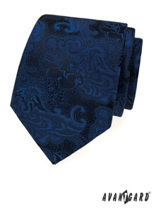 Avantgard Kék nyakkendő paisley mintával és díszzsebkendő