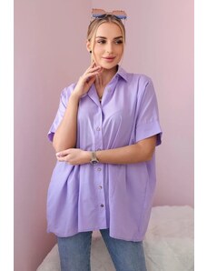 Kesi Short sleeve cotton shirt purple
