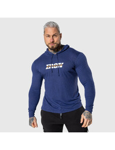 Hosszú ujjú póló kapucnival Iron Aesthetics Viper, kék