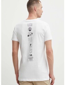 Mammut t-shirt Massone fehér, férfi, nyomott mintás