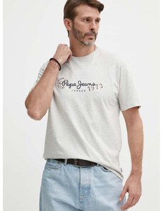 Pepe Jeans t-shirt CAMILLE szürke, férfi, nyomott mintás, PM509373