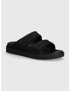 Calvin Klein papucs FLAT ADJ SLIDE MONOCQ fekete, női, HW0HW01955