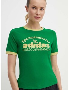 adidas Originals t-shirt női, zöld, IR6084