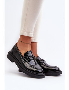 Kesi Women's patent leather loafers black Keelana