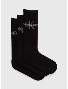 Calvin Klein Jeans zokni 3 pár fekete, férfi, 701220514