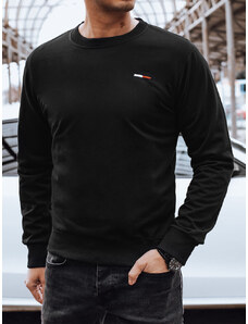BASIC Fekete pulóver kapucni nélkül apró nyomattal BX5736