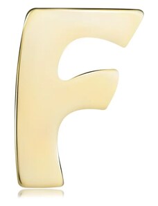 Ekszer Eshop - Medál 14K sárga aranyból, nagy nyomtatott F betű, tükörfényes GG124.02