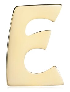 Ekszer Eshop - 14K arany medál fénylő és sima felülettel, nagy nyomtatott E betű S2GG124.01