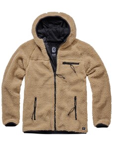Brandit fleece kapucnis kabát Teddyfleece Worker, teve színű