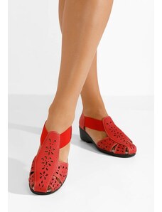 Zapatos Melona v2 piros bőr szandál