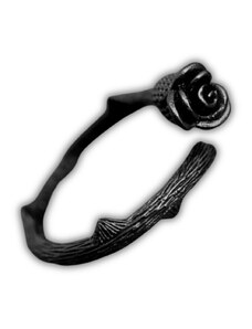 Trendi Fekete rózsás gyűrű