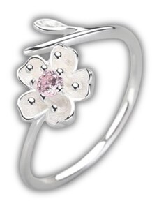 Trendi Virágos gyűrű cirkon kővel