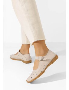 Zapatos Flary börszínü bőr balerina cipő