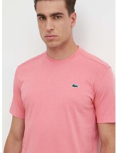 Lacoste t-shirt rózsaszín, férfi, sima