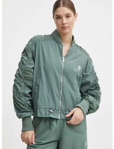 adidas Originals rövid kabát női, zöld, átmeneti, IY3421