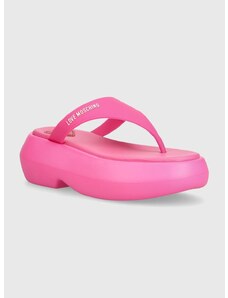 Love Moschino flip-flop rózsaszín, női, platformos, JA28097I0II39604