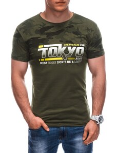Inny Khaki póló felirattal Tokyo S1925