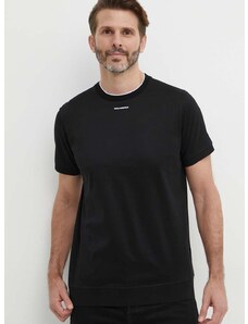 Karl Lagerfeld pamut póló fekete, férfi, sima, 542200.755002