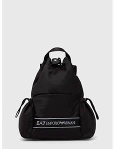 EA7 Emporio Armani hátizsák fekete, női, kis, nyomott mintás