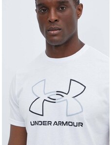 Under Armour t-shirt fehér, férfi, mintás