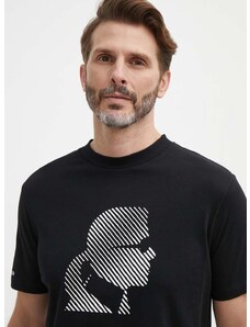 Karl Lagerfeld pamut póló fekete, férfi, nyomott mintás, 542224.755052