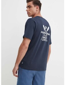 Pepe Jeans pamut póló CALLUM sötétkék, férfi, nyomott mintás, PM509370