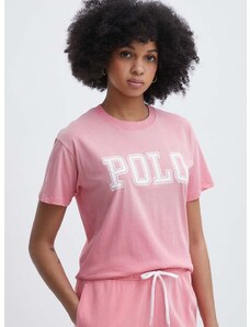 Polo Ralph Lauren pamut póló női, rózsaszín, 211935591