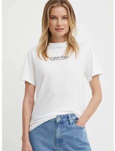 Calvin Klein pamut póló női, fehér, K20K207005