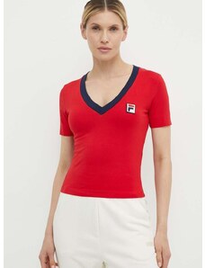 Fila t-shirt Ludhiana női, piros, FAW0749