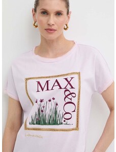 MAX&Co. pamut póló x FATMA MOSTAFA női, lila, 2416941018200