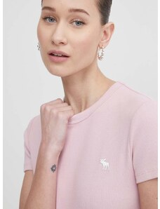 Abercrombie & Fitch t-shirt női, rózsaszín