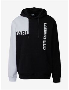 Men's white and black hooded sweatshirt KARL LAGERFELD - Men