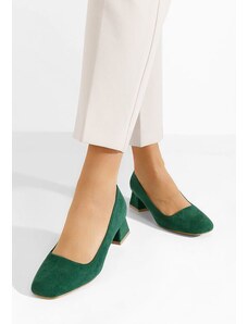Zapatos Arola zöld alacsony sarkú körömcipők