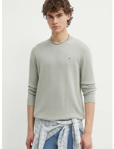 Tommy Jeans pamut pulóver szürke