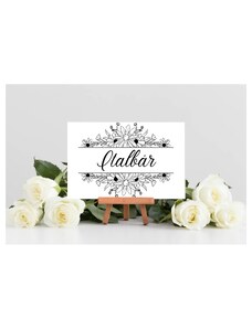 Personal Esküvői információs kártyák - Black and white 12 db