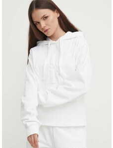 Calvin Klein Jeans felső fehér, női, nyomott mintás, kapucnis, J20J223091