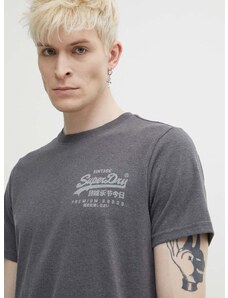 Superdry t-shirt szürke, férfi, nyomott mintás, M1011979A-HHH