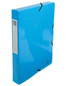 Füzetbox karton Exacompta Iderama A/4 40 mm gerinccel gumis világoskék
