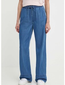 Pepe Jeans nadrág LOOSE ST PANTS UHW TENCEL női, magas derekú széles, PL204685