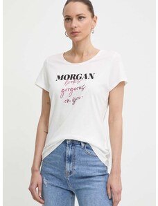 Morgan t-shirt DLOOKS női, fehér, DLOOKS