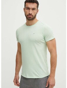 Tommy Jeans t-shirt zöld, férfi, sima